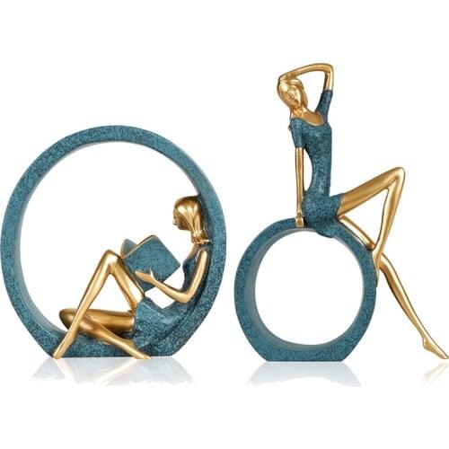 [MGT] Odern Abstract Resin irl Statue Classic Figure Statue Scuplture Home Decoration Office Living Room Decor Ornament