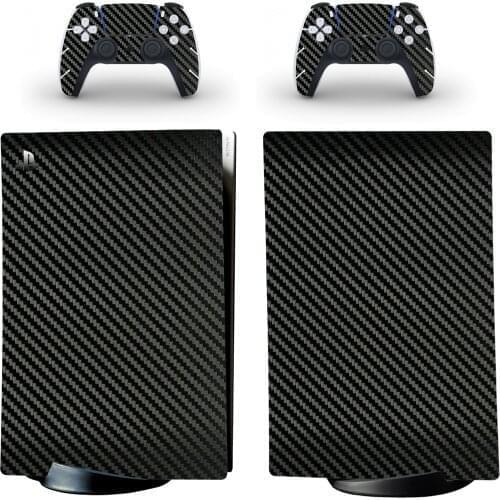 Carbon Fibre PS5 Standard Disc Edition Skin Sticker Decal Cover for PlayStation 5 Console & Controller PS5 Skin Sticker Vinyl