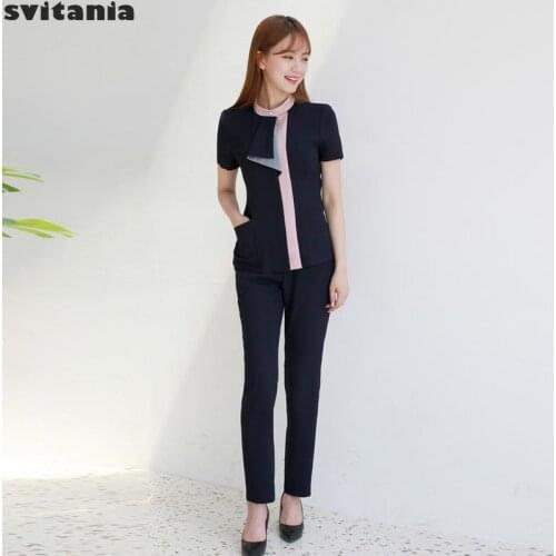 New Style Beauty Salon Cosmetology Working Clothes, Foot Therapy, Manicurist, Embroidery Work Uniform