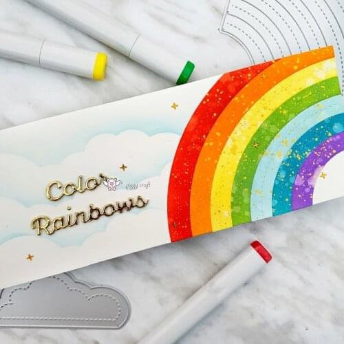 New Rainbow clouds frame metal Cutting Dies Stencils DIY Scrapbooking Paper/photo Cards Embossing Dies