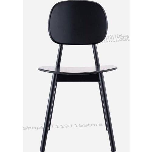 Nordic All Solid Wood Dining Chair Household Modern Simple Armchair Small Family Leisure Coffee Shop Fashion Creative Chair