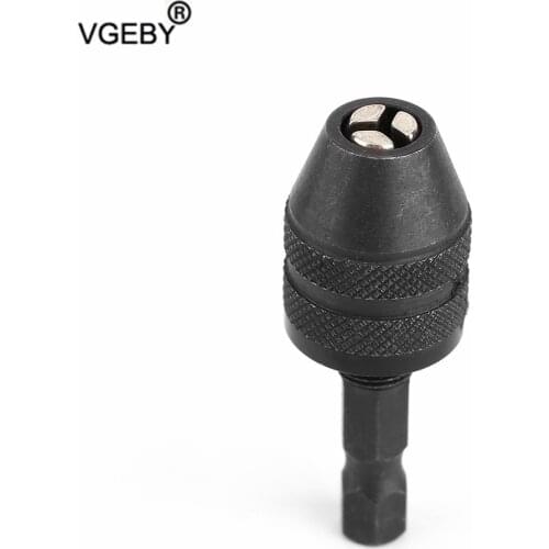 Wood Lathe Chuck 1/4" Keyless Drill Bit Chuck Hex Shank Adapter Converter Quick Change 0.3-3mm SG Lathe Chuck