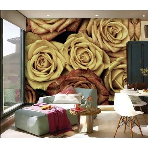 The custom 3D murals,vintage rose art background papel de parede,living room sofa TV wall bedroom wall paper