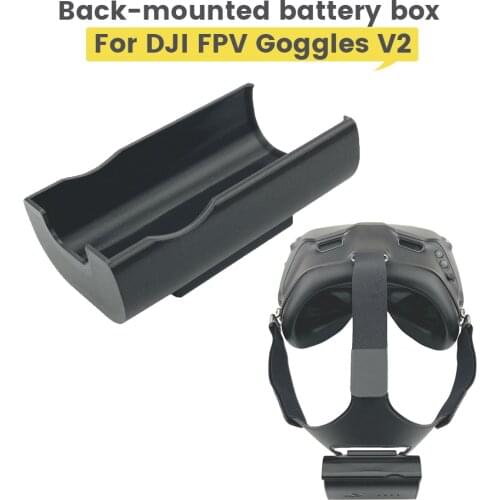 Back-Mounted Battery Box Plastic material Back Hanging Battery Shell Clip Bracket For DJI PFV machine goggles V2 Accessories