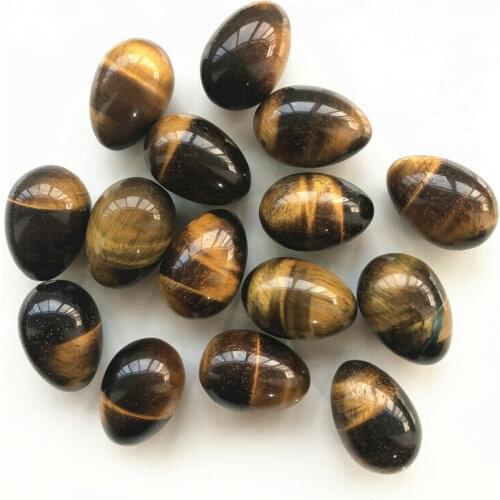 Drop Shipping 1PC 30mm Natural Tiger Eye Crystal Egg-shaped Crystal Stones Healing Ball Sphere Gemstone Natural Stones