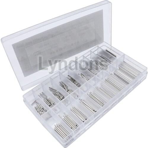 BD-9028 400pcs/box Stainless Steel Watch Buckle Link Pin Box 1.2mm 8mm~27mm Watchband Watch Bracelet knurled Pins Parts