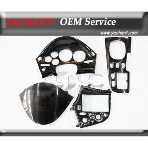 Carbon Fiber Interior Replacement 4 Pcs Fit For Mazda RX7 FD3S RHD