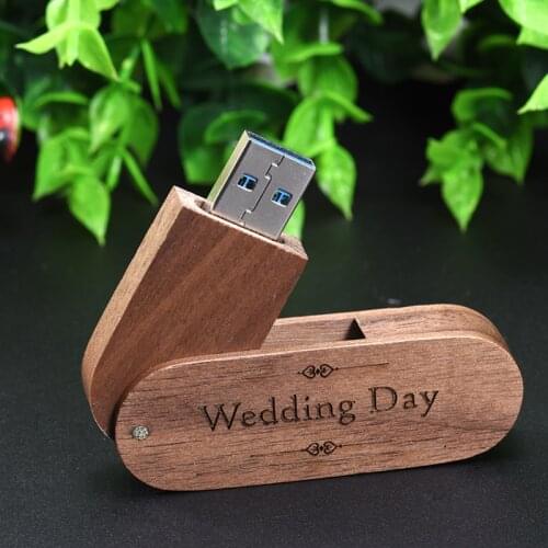 JASTERLOGO wooden Walnut wooden photography usb box LOGO print pendrive 4G 8GB 16GB 32GB 64GB creative usb2.0 usb flash drive
