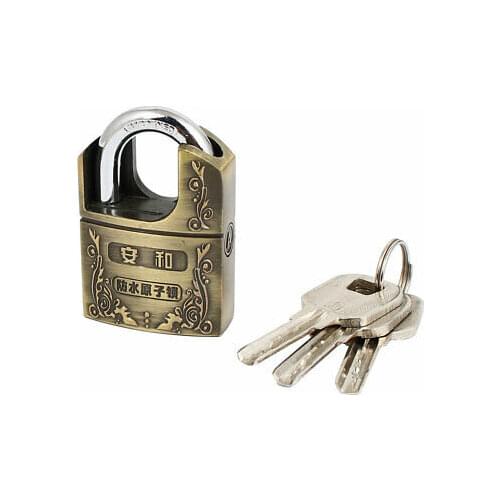 Dorm Garage Door Hardened Closed Shackle Safety Padlock Lock 40mm Width w 3 Keys
