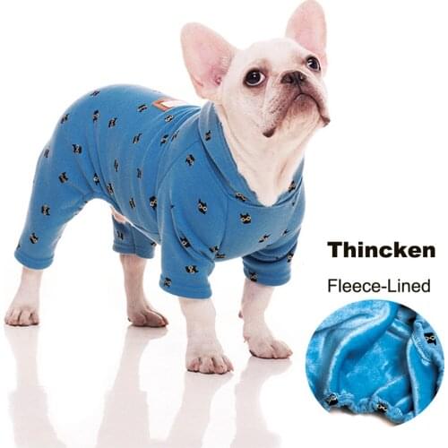 Winter Dog Clothes Thicken Velvet Jumpsuit Pet Pajamas for Puppy Small Medium Dog Coat Teddy Fighting Pomeranian Pug Clothes