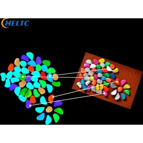 10Pcs Nice Glow in the Dark Pebbles Artificial Luminous Stone Walkway Aquarium Accessories Fish Tank Decor