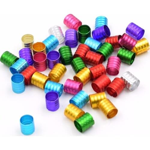 100Pcs 8/9mm hair braid dread dreadlock beads adjustable cuff clip 7mm hole clip+5pcs free hair styling diy