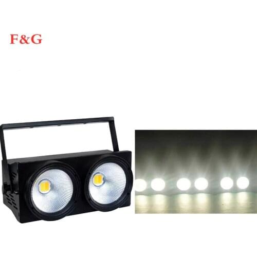 2x100W Koel Wit Warm Wit COB LED Twee Eye LED COB Blinder DMX Stage Lighting Effect Led par Light DJ Disco Party