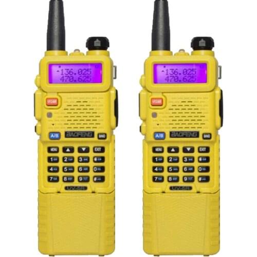 2PCS Baofeng UV-5R Extended battery 3800mAh Dual Band Two-Way Radio 136-174MHz VHF 400-520MHz UHF Handheld Transceiver 5 colors