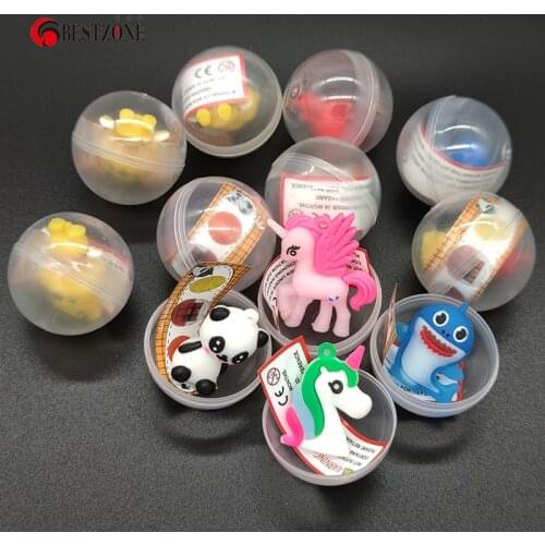 20Pcs/Pack Diameter 45MM Transparent Plastic Surprise Balls Capsule Toys 1.8Inch Different Figure Mini Dolls For Vending Machine