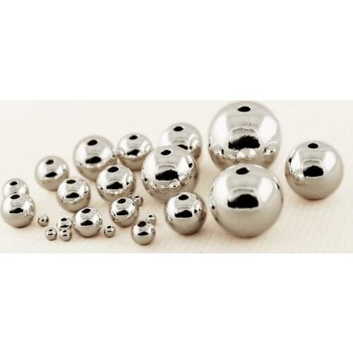 3-100pcs Genuine 925 Sterling Silver Bead Unique Loose Ball Round Beads for DIY Apparel Sewing & Fabric Garment Crafts