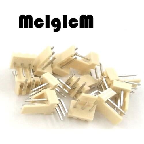 Free shipping 1000pcs male right angle material KF2510 3pin 3pins Connector Leads pin Header KF2510-3AW 2.54mm connector