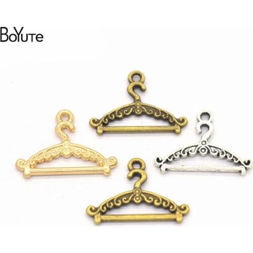 BoYuTe (100 Pieces /lot) Metal Alloy 17*24MM Coat Hanger Pendant Charms Diy Hand Made Jewelry Accessories