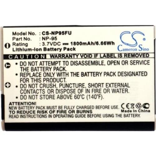 Cameron sino 1800mah battery for FUJIFILM FinePix F30 F31fd NP-95 for RICOH GXR GXR-A12 S10 DB-90 Camera Battery