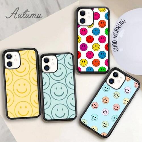 All Smiles Phone Case for iPhone 11 12 Pro Max mini X XR XS SE 2020 5 6S 7 8 Plus Samsung Galaxy S8 S9 S10 Cover shell