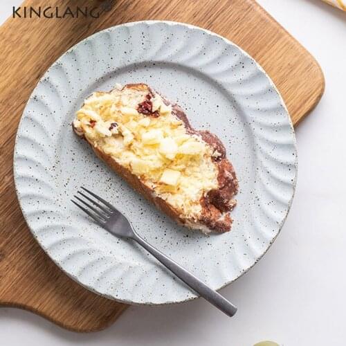 KINGLANG Vintage Ceramic Plates Factory Directly Wholesale Dishes Western Tableware Steak Plates