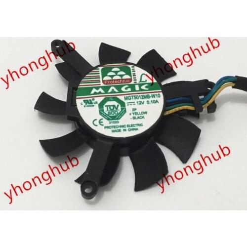 MAGIC MGT5012MB-W10 DC 12V 0.10A 46X46X10mm Server Cooling Fan