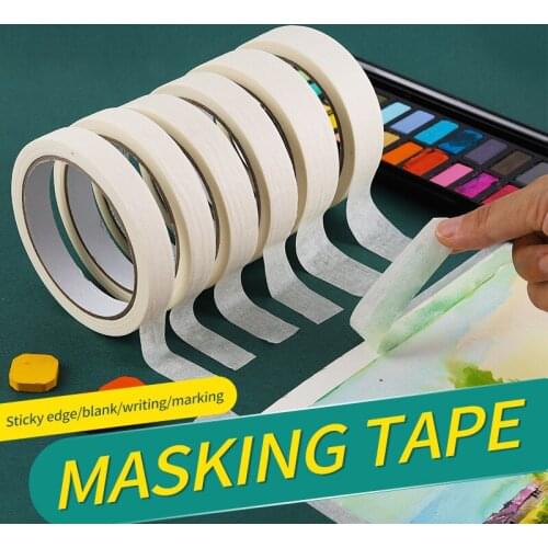 Masking Tape 15/18/24mm Car/House Spray Paint Masking/Cover Painting Wrinkle Paper Glue Total length is about 20 meters