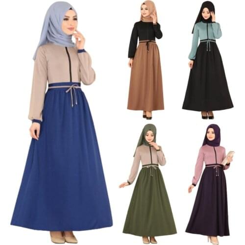 Muslim Lace Up Ethnic Long Skirt Arabian Malay Dress Womens Clothing Fashion Islamic Traditional Costume