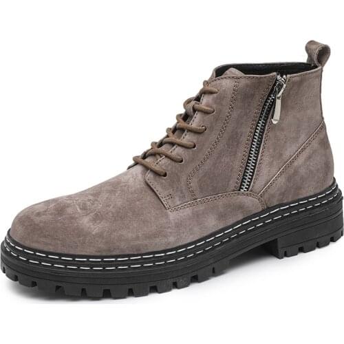 Retro Winter Shoes Men Boots Basic High Quality Designer Casual Cow Suede Fashion Rubber Sole Tooling Boots Martin Leather Boots
