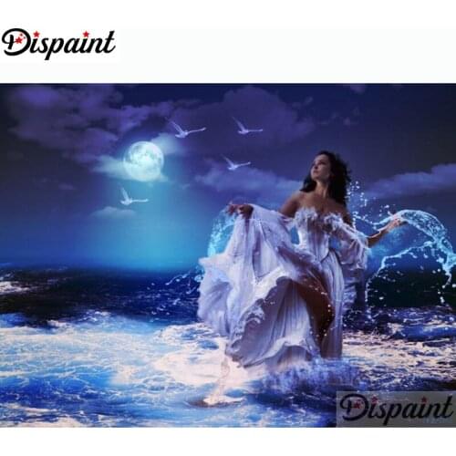 Dispaint Full Square/Round Drill 5D DIY Diamond Painting "Beauty water" Embroidery Cross Stitch 3D Home Decor A11374