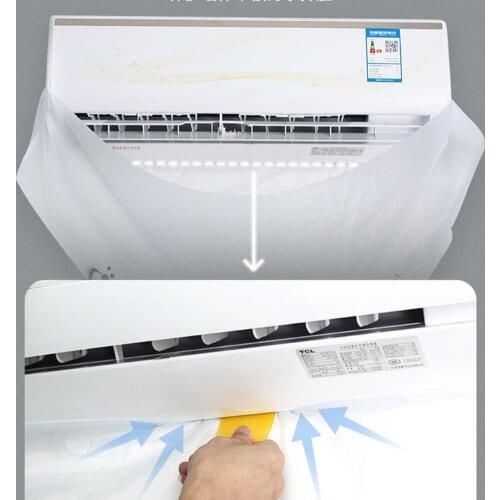 Wall Air Conditioner Cover Set Waterproof Air Conditioning Cleaning Cover with Drain Port Air Conditioner Cover Set with Hose