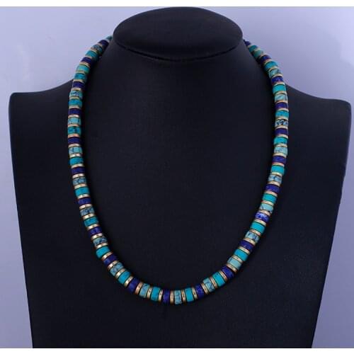 European and American fashion jewelry retro court style set color stone national wind long necklace sent to girlfriend