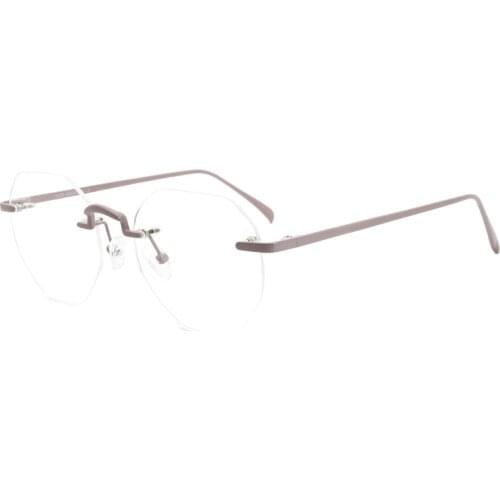 Eyeglasses Frameless Non-prescription Novel Metal lrregular Polygon Fake Glasses Men Women Unisex Eyewear MSG7232