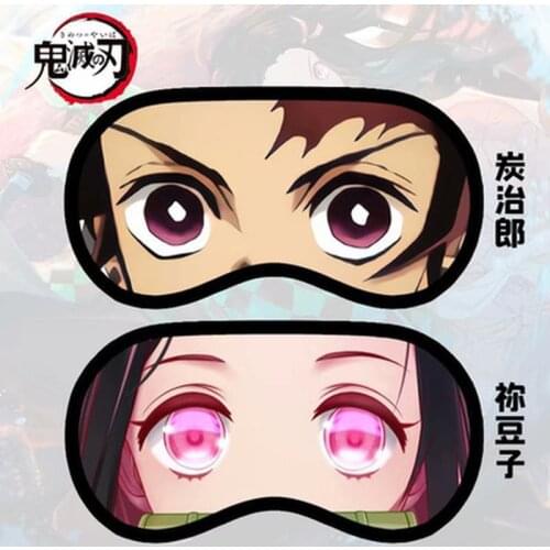 Demon Slayer Anime Eye Patch Kimetsu No Yaiba Kamado Tanjirou Cartoon Sleep Blindfold Shading Casual Eyes Mask Cosplay Props