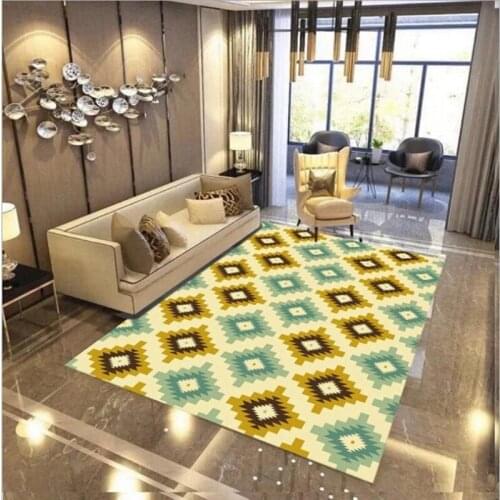 Simple Nordic style personality carpets for Living room Home bedroom Rugs Geometric pattern splice carpet Hallway Doormat tapis
