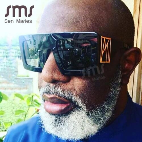 Vintage Oversized Square Sunglasses Men Women 2020 New Luxury Brand Unique Male Sunglasses Eyewear Leopard Frames Retro Glasses