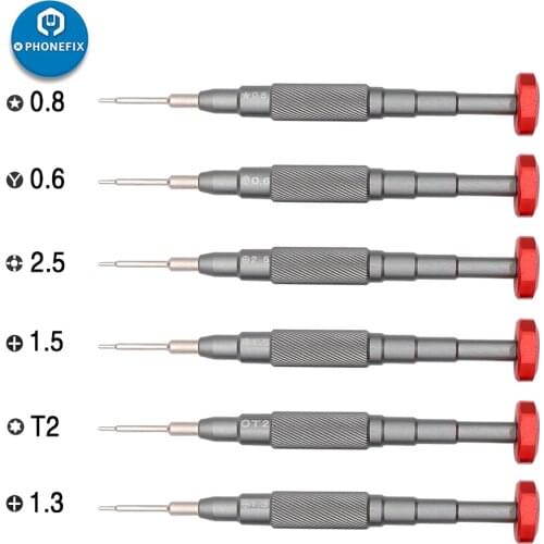3D Screwdriver Aluminum Handle Extra-hard Philips Pentalobe Y-type Bits Screwdrivers Set for iPhone Samsung Disassembly Tool