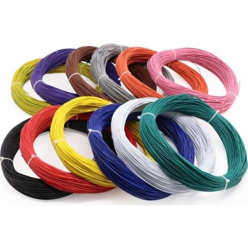 UL1007 22 24 26AWG Flexible Stranded Electronic Wire OD 1.6 1.4 1.3mm PVC Cable Wire Tinned Copper ALL Color