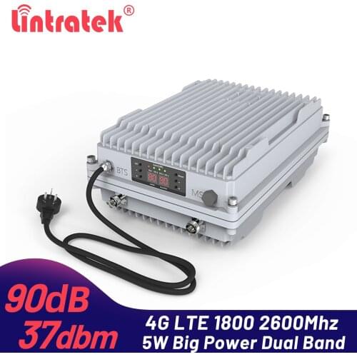 Cellular Amplifier 1800 2600 Dual-Band LTE Signal Booster Big Cover Up To 5000sqm Band 3 Band 7 90db Mobile Internet Repeater
