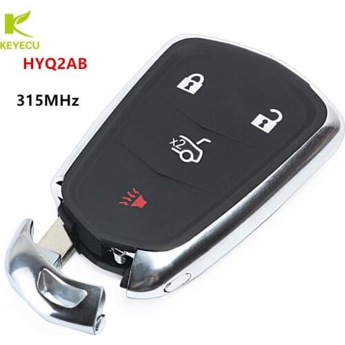 KEYECU Replacement Remote Smart Prox Key Keyless Fob Transmitter 4 Button 315MHz for Cadillac ATS CTS 2014-2016 FCC: HYQ2AB