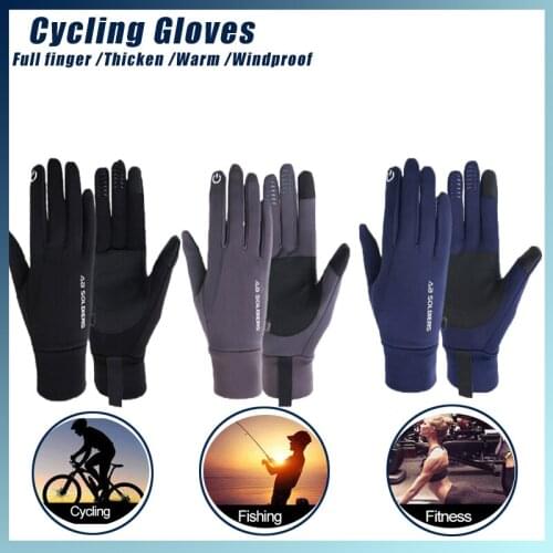 Winter Autumn Cycling Gloves Touchscreen Full Finger Warm MTB Road Bike Riding Gloves Ski Camping Motorcycle Cycling Gloves