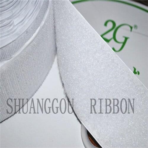 1" (2.5cm)width x 5yards length white. Sticky Backing hook & loop Fastener Self Adhesive Tape