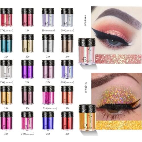 1 Pc 36 Colors Eyeshadow Face Body Hair Eye Makeup Glitter High Gloss Shimmer Powder Brightener Nail Art Glitter Powder TSLM1