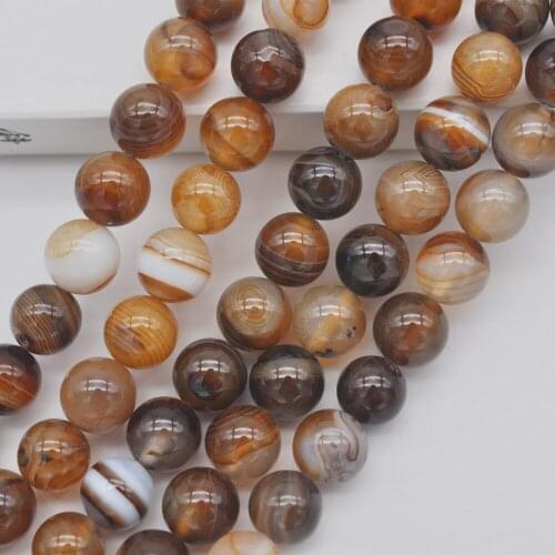 10MM Brown Veins Carnelian Round Loose Beads 15.5 Inch Jewelry Making D062
