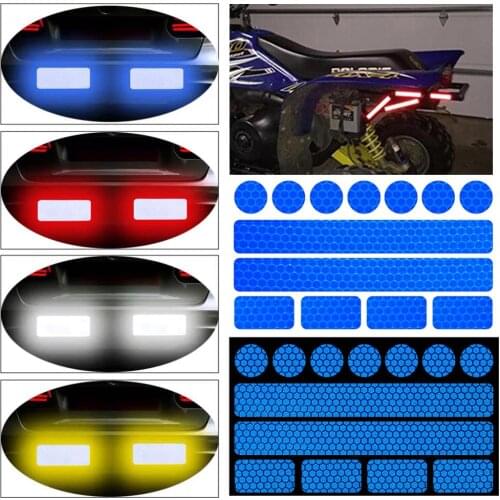 13Pcs Car Reflective Strips Safety Stickers Car Decal Sticker Safety Warning Tape Bumper Highly Reflective Car Sticker Styling