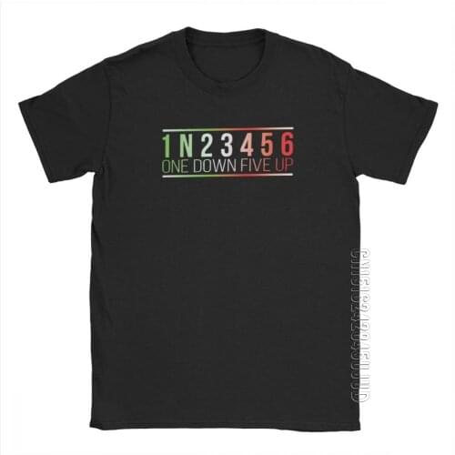 1N23456 One Down Five Up T-Shirt Men Ride Moto Supermoto Bike Chopper Motorcycle Pure Cotton Male Tees Camisetas T Shirt Gift