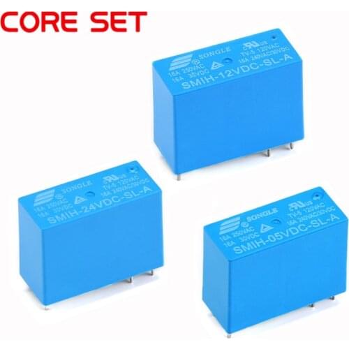 2PCS SMIH-05VDC-SL-A SMIH-12VDC-SL-A SMIH-24VDC-SL-A 05 12 24 V Relays 250V 16A 6PIN A group of Normally Open