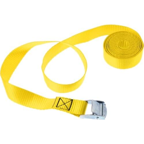 25mm x 2.5m Tie Down Strap Lashing Strap Cargo Roof Rack Tie-down Strap with Metal Cam Buckle for Kayak Water Sports