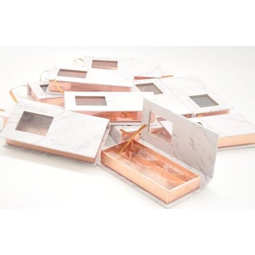 30/pack Eyelash Boxes Package Wholesale Custom Lash Box Packaging faux cils 25mm Mink eyelashes strip magnetic case bulk Vendor