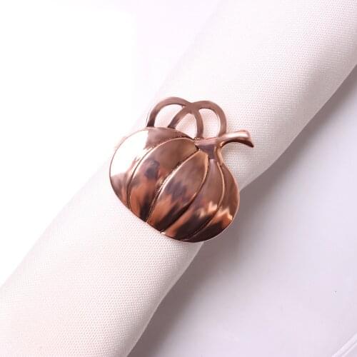 6pcs/lot Bronze pumpkin napkin buckle halloween napkin ring ghost festival napkin ring